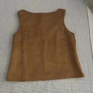 Brown Suede Top